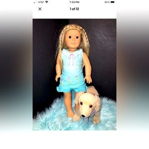 Pleasant Company /American Girl Doll.  Kailey & Doggie. 2003. Awesome Duo! 😍🤩